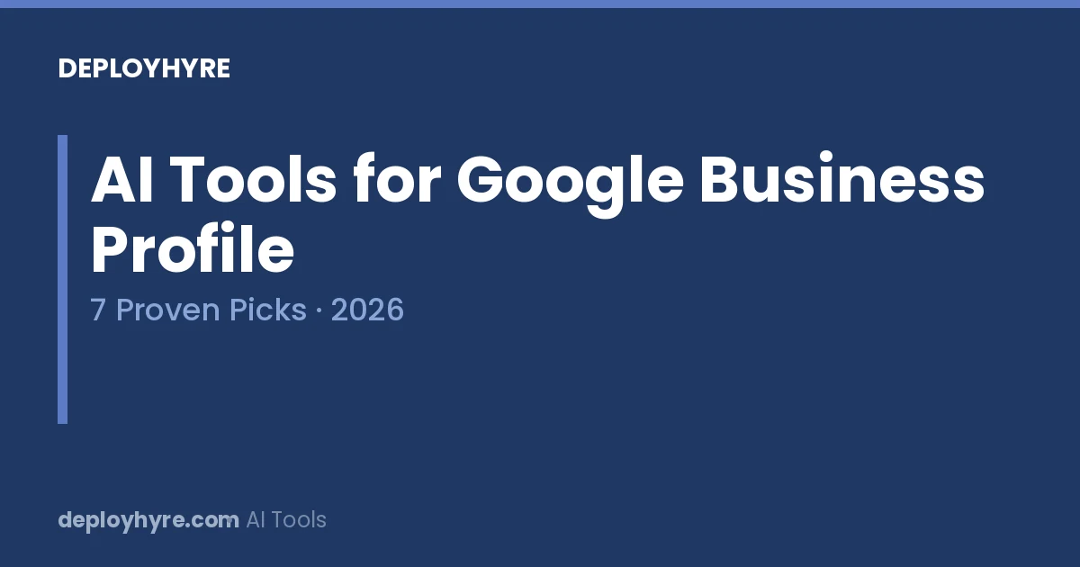 ai tools for google business profile optimization