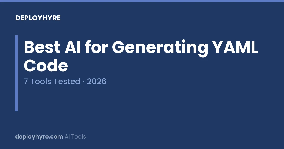 best ai for generating yaml code