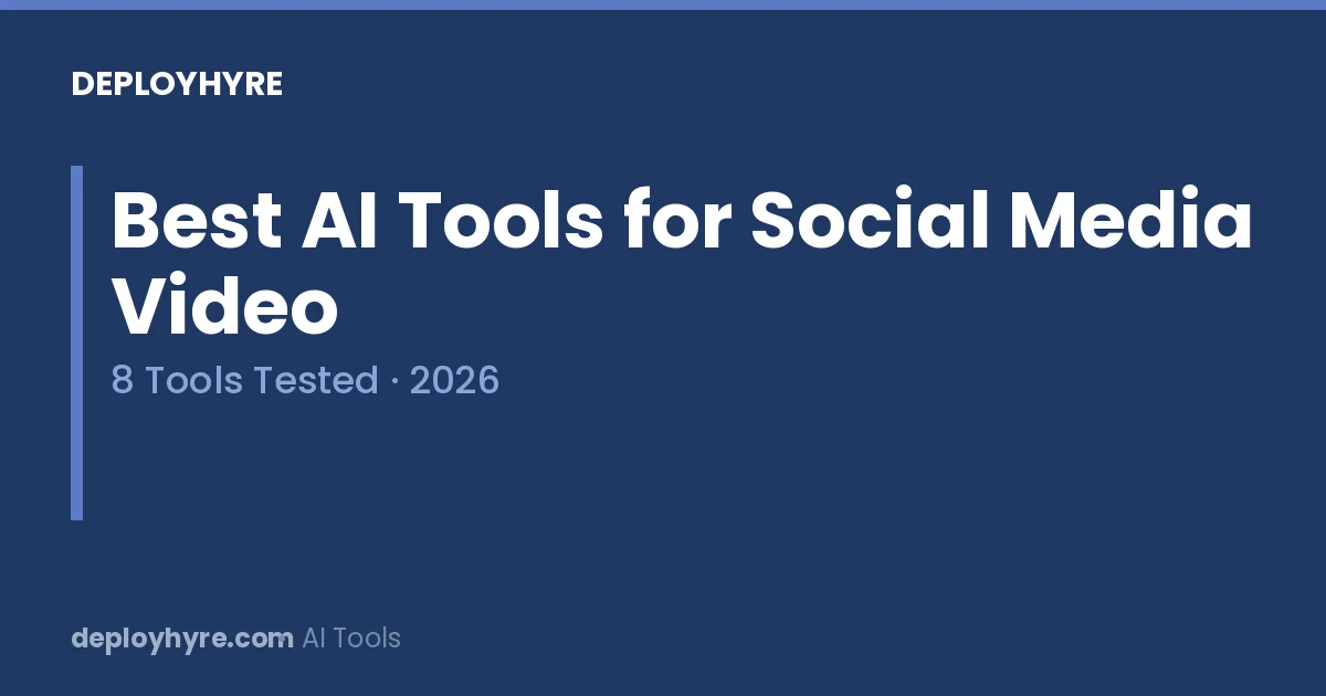 best ai tools for social media video