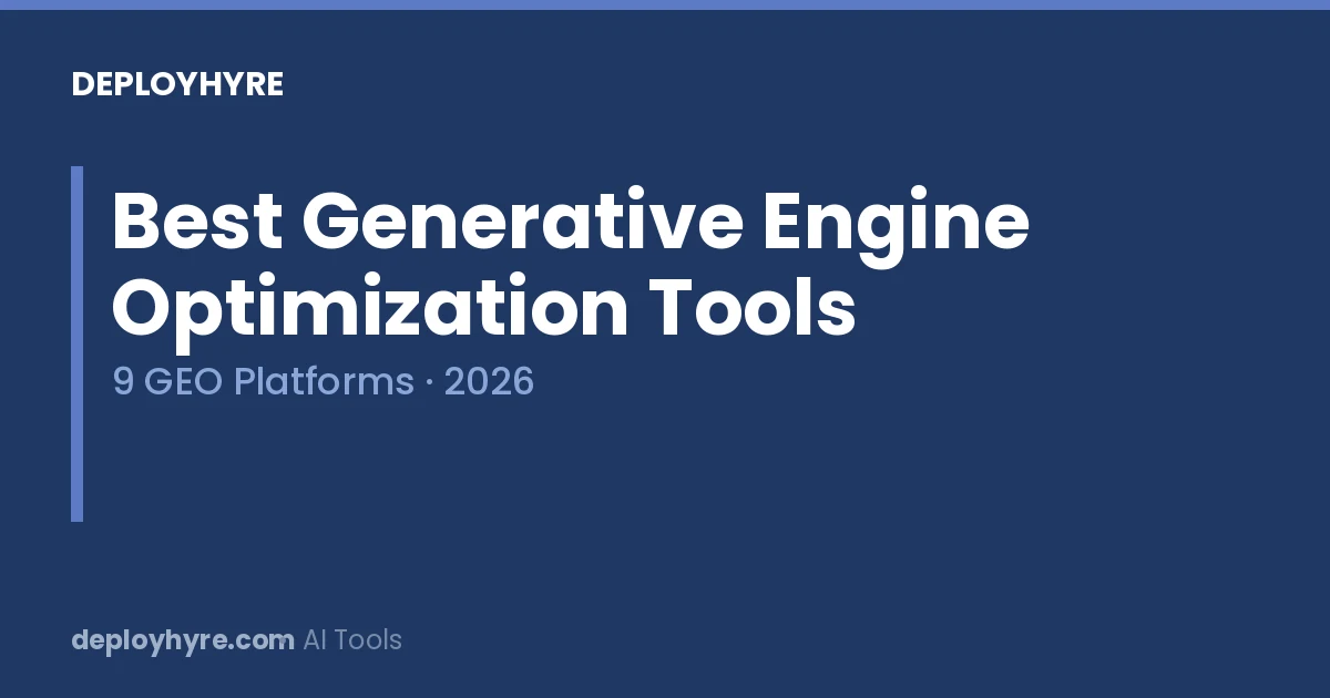 best generative engine optimization tools