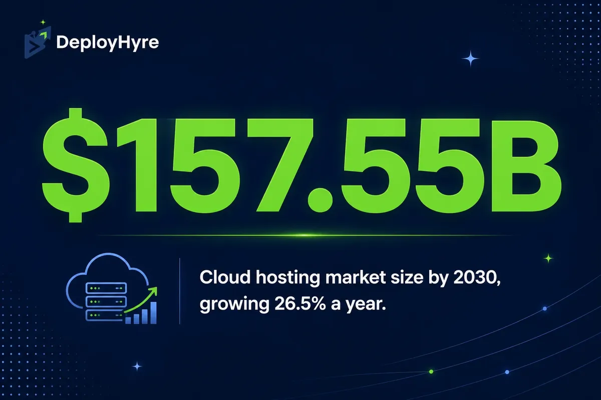 Cloud hosting market size statistic - DeployHyre
