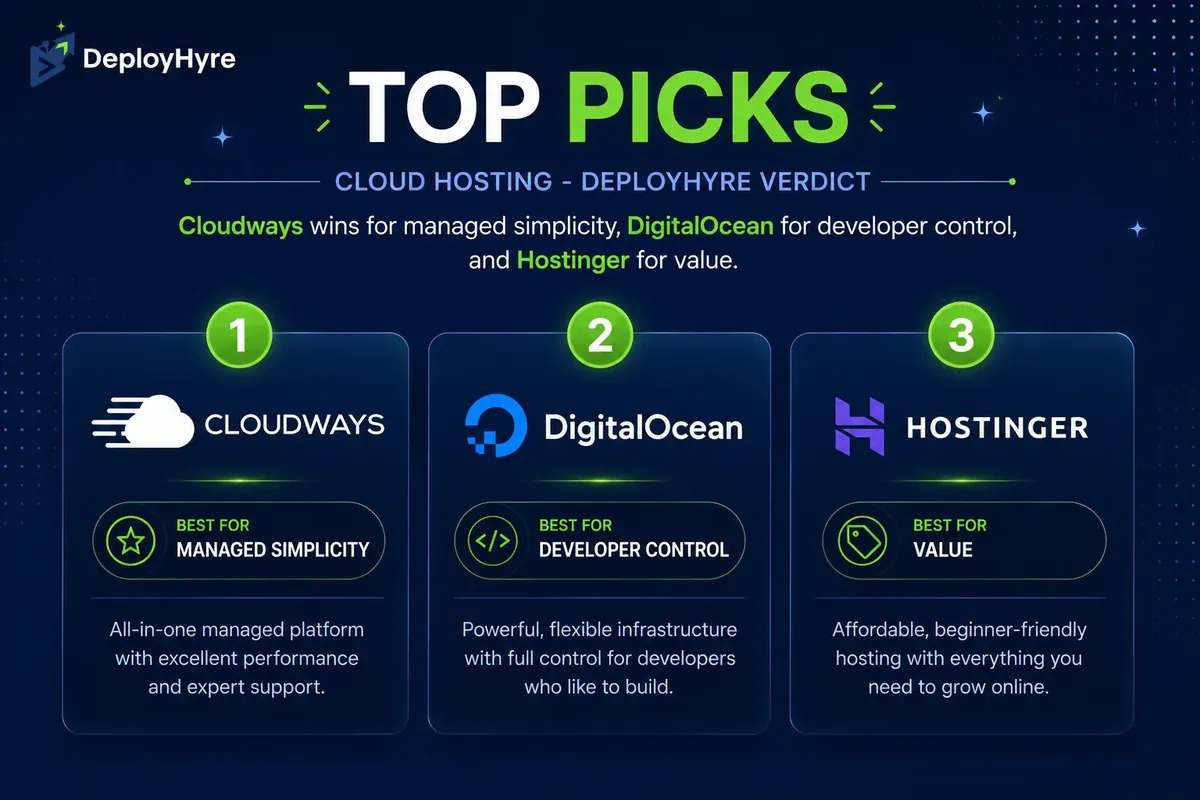 Best cloud hosting top picks - DeployHyre