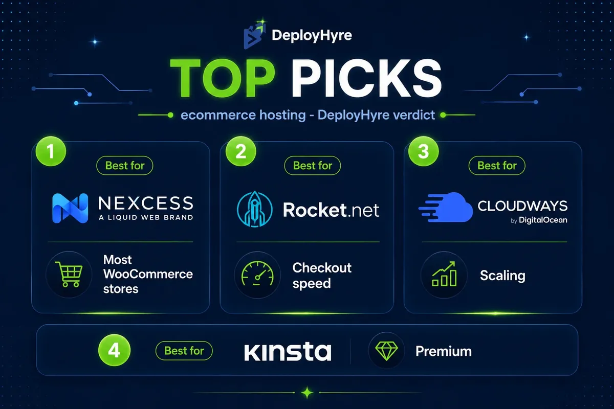 Best ecommerce hosting top picks - DeployHyre
