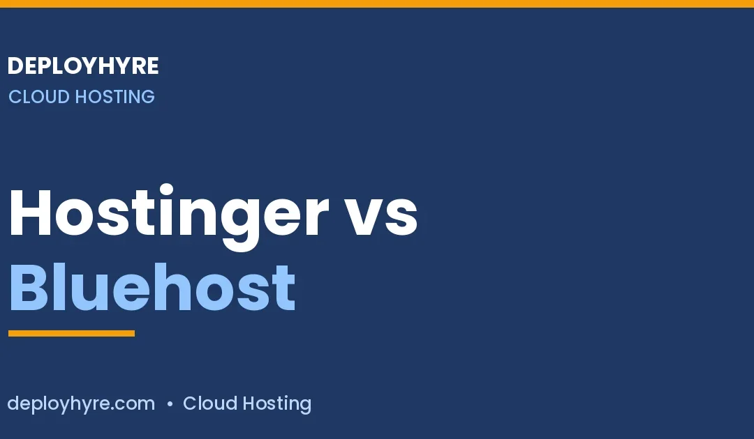Hostinger vs Bluehost in 2026: Which Host Wins?