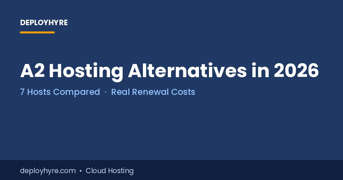 a2 hosting alternatives