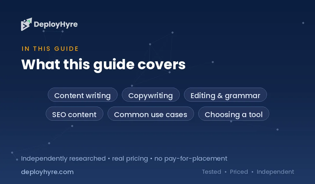 tools compared ai writing tools