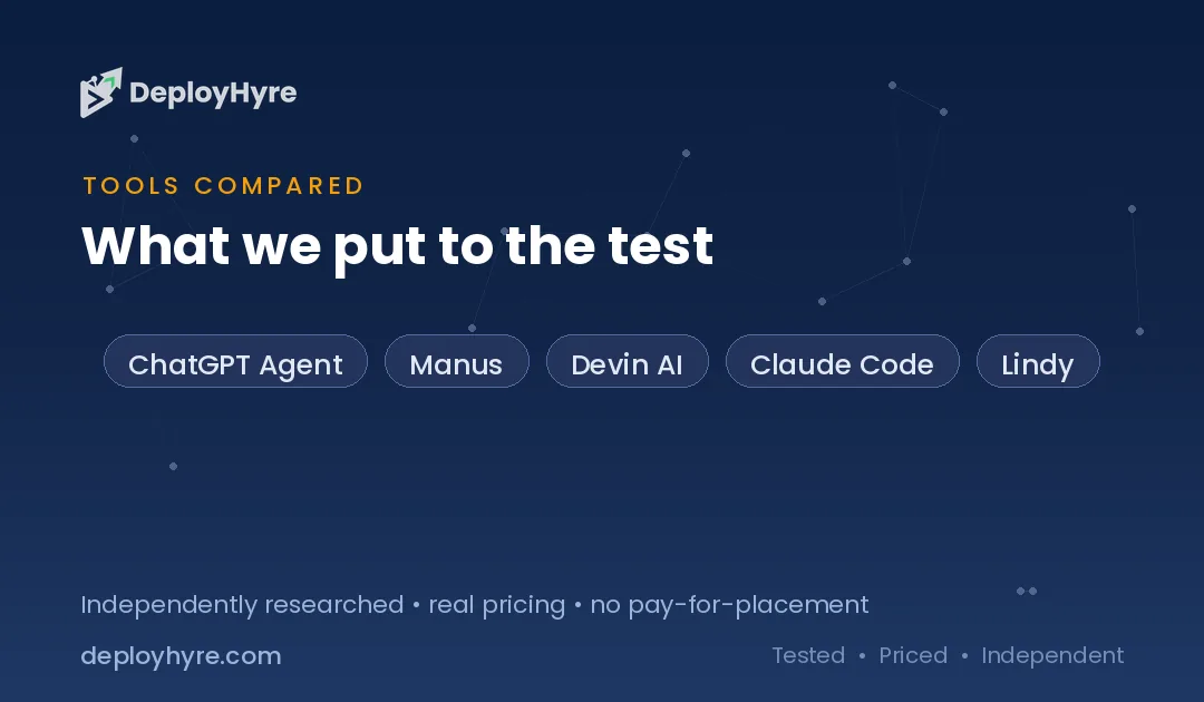 tools compared best ai agents