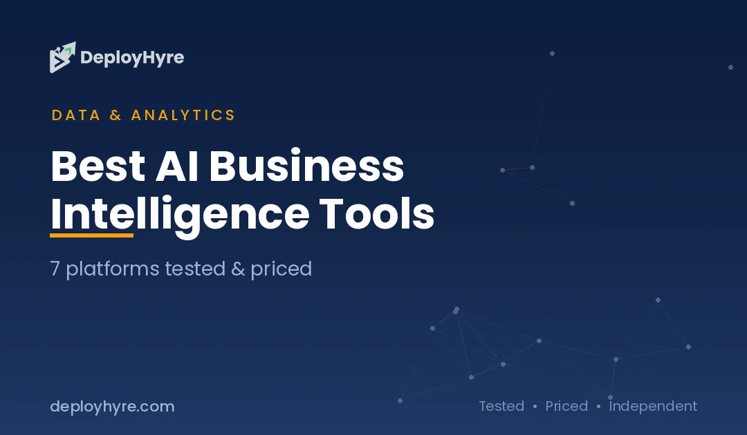 Best AI Business Intelligence Tools: 7 Platforms Tested and Priced