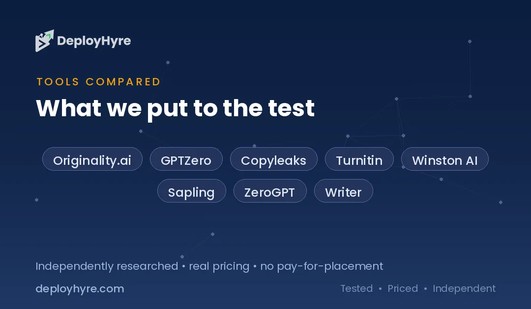 Tools Compared — Best AI Content Detectors tools compared ai content detectors