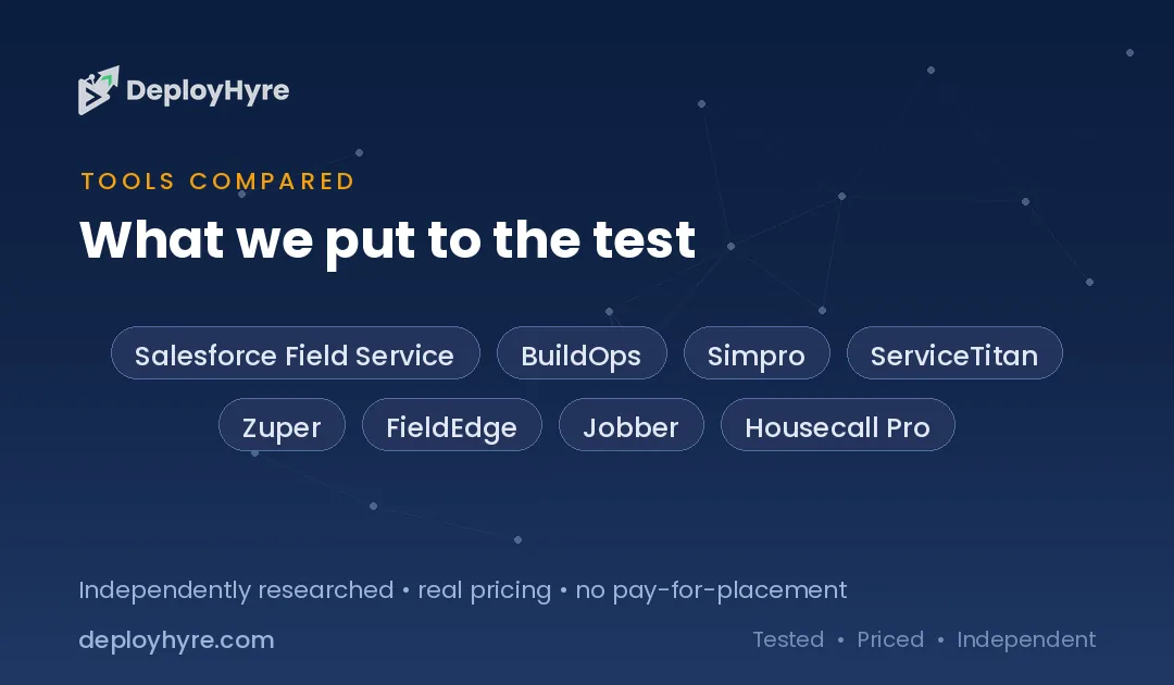 Tools Compared — Best AI Field Service Management Software tools compared field service management software
