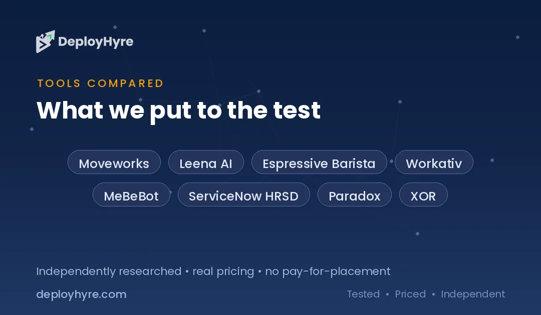 tools compared ai hr chatbots