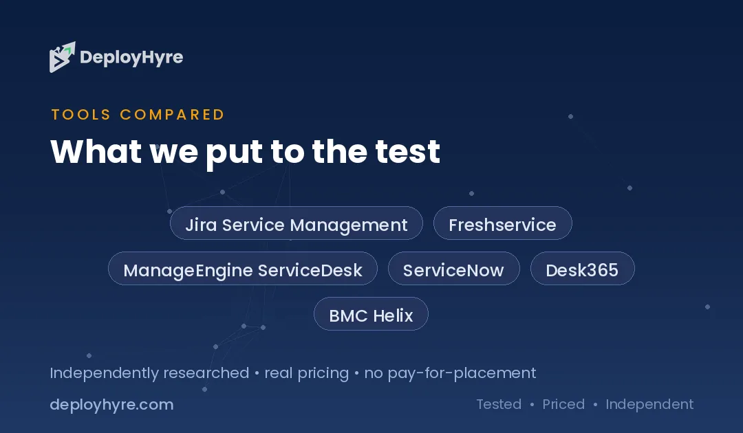 tools compared ai it service management software