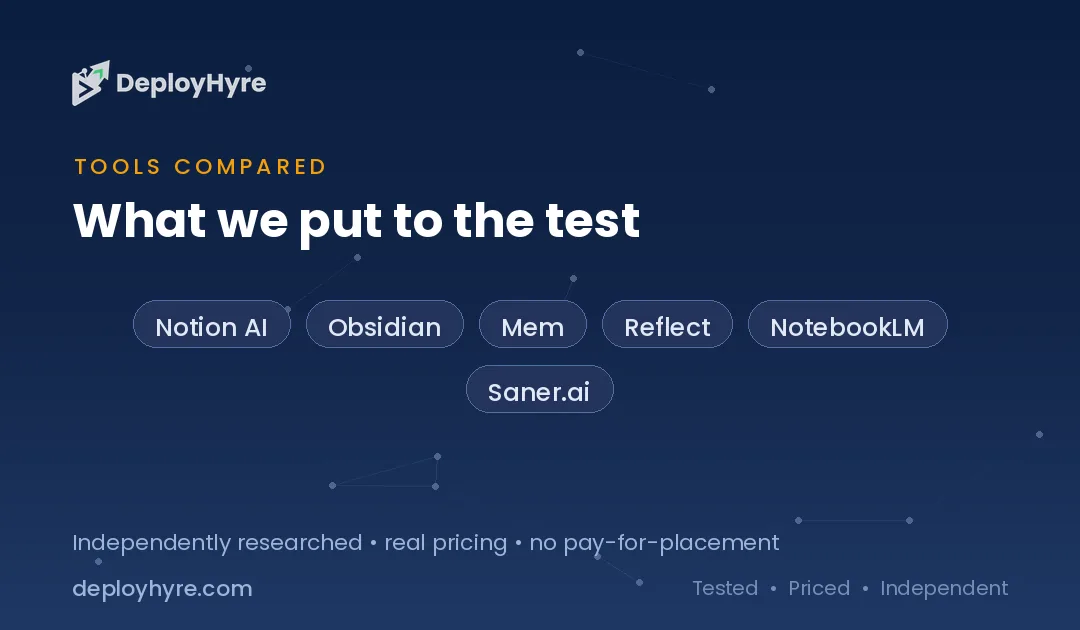 Tools Compared — Best AI Note Taking Apps tools compared best ai note taking apps