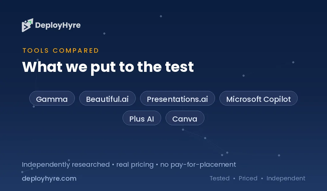 Tools Compared — Best AI Presentation Software tools compared best ai presentation software