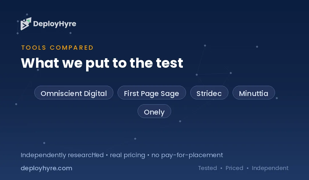 tools compared best ai seo agencies