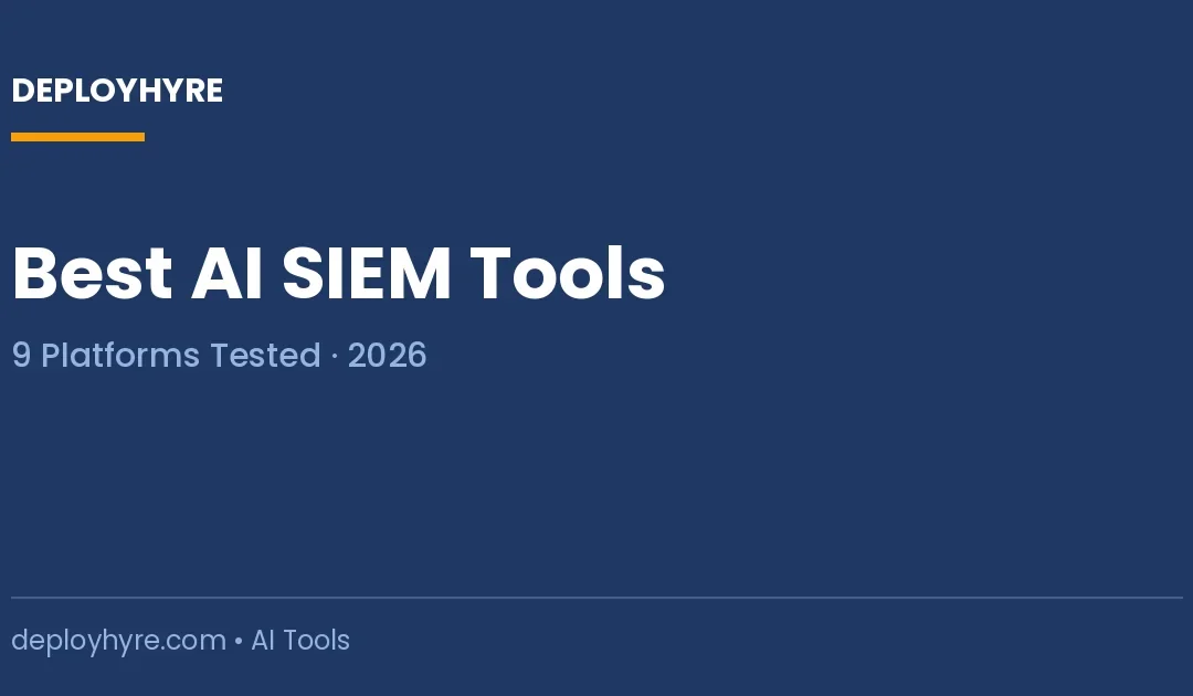 best ai siem tools