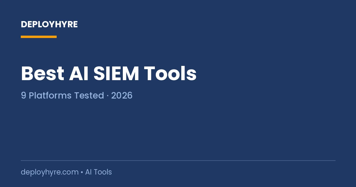 best ai siem tools