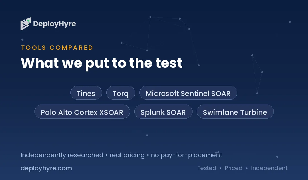 Tools Compared — Best SOAR Tools tools compared soar tools