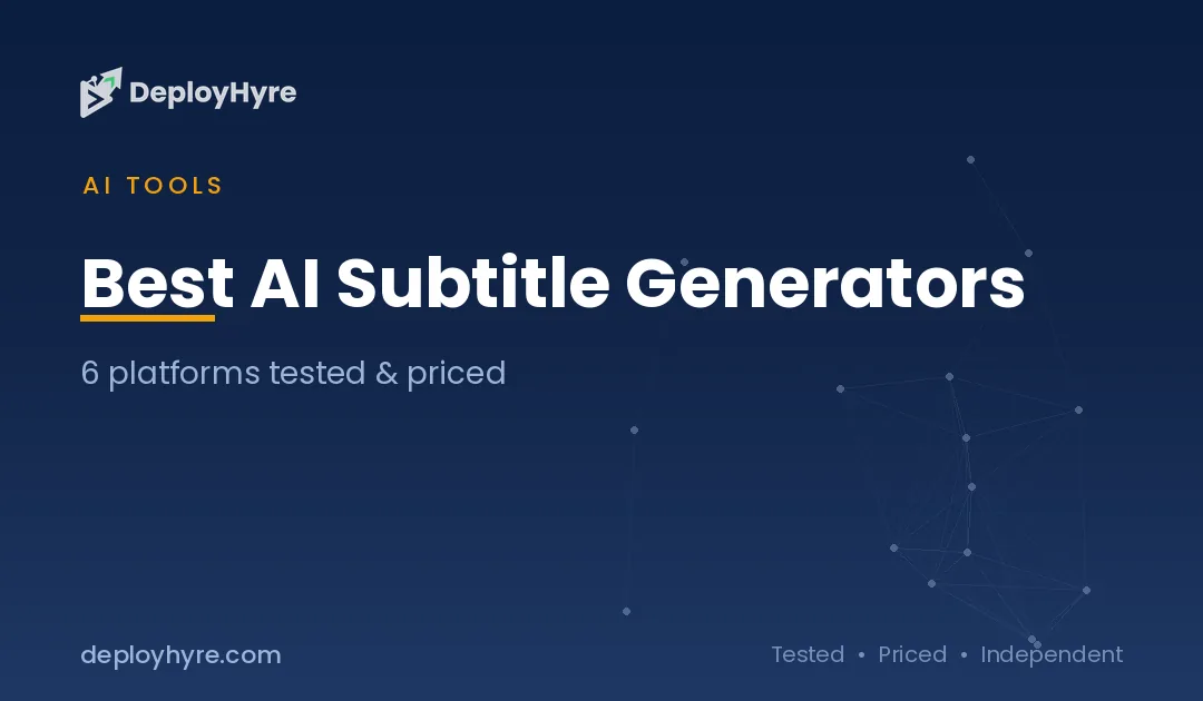 Best AI Subtitle Generators: 9 Tools Tested for Accurate Auto-Captions