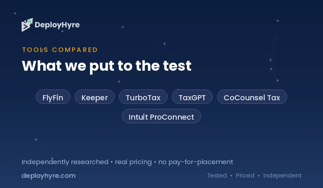 tools compared best ai tax software