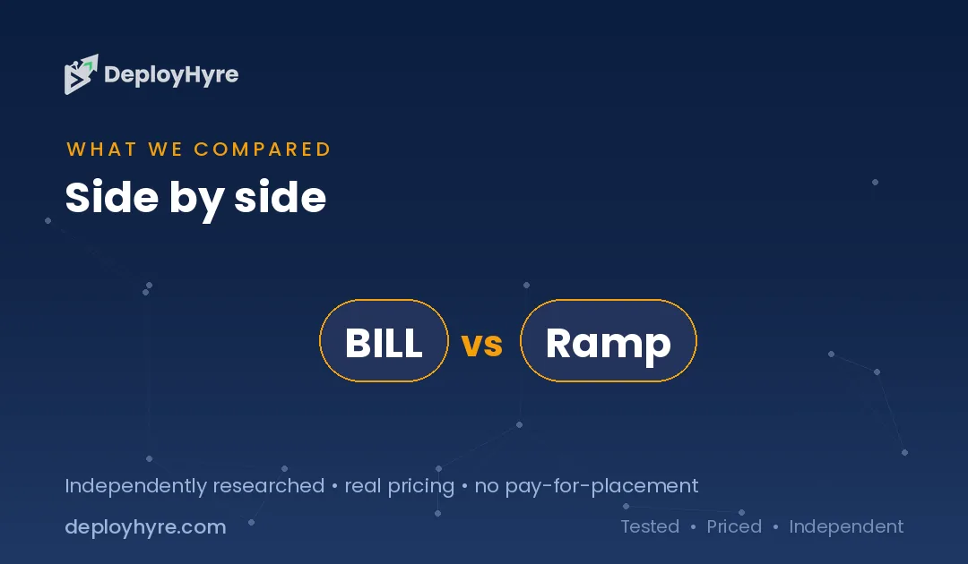 Tools Compared — BILL vs Ramp tools compared bill vs ramp