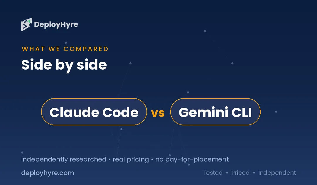 tools compared claude code vs gemini cli