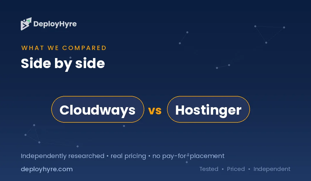 tools compared cloudways vs hostinger