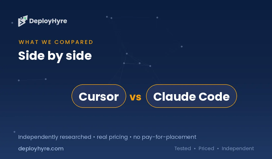 tools compared cursor vs claude code