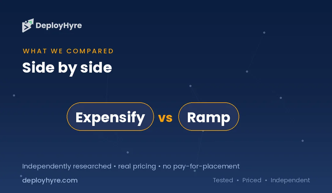 Tools Compared — Expensify vs Ramp tools compared expensify vs ramp