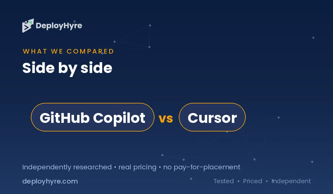 tools compared github copilot vs cursor