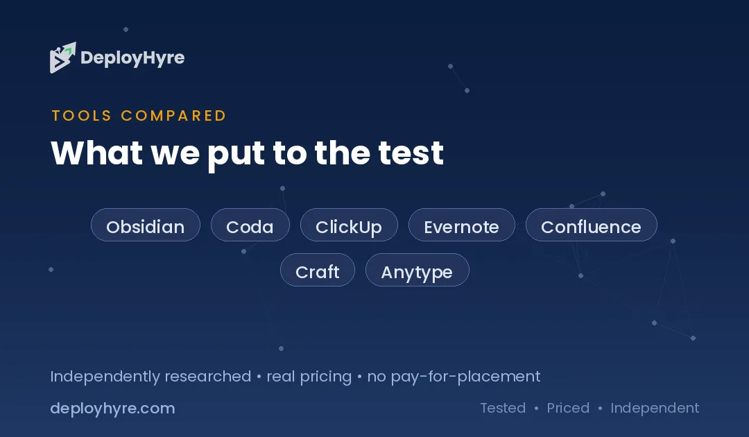 tools compared notion alternatives