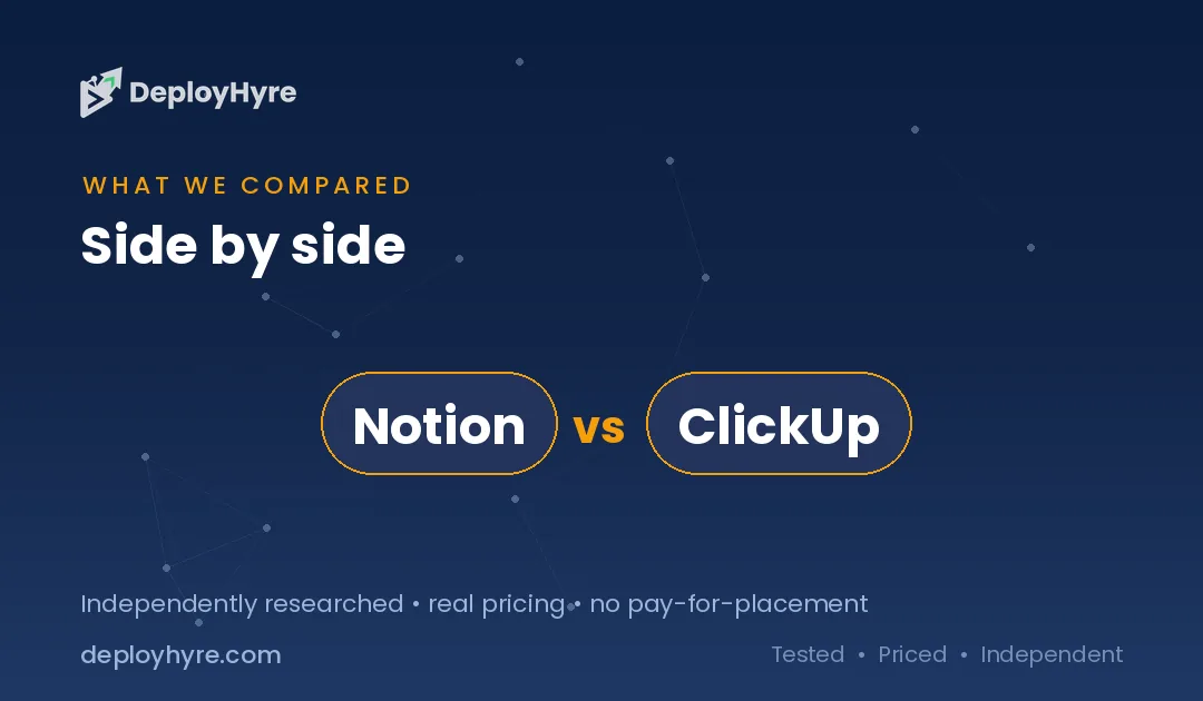 Tools Compared — Notion vs ClickUp tools compared notion vs clickup