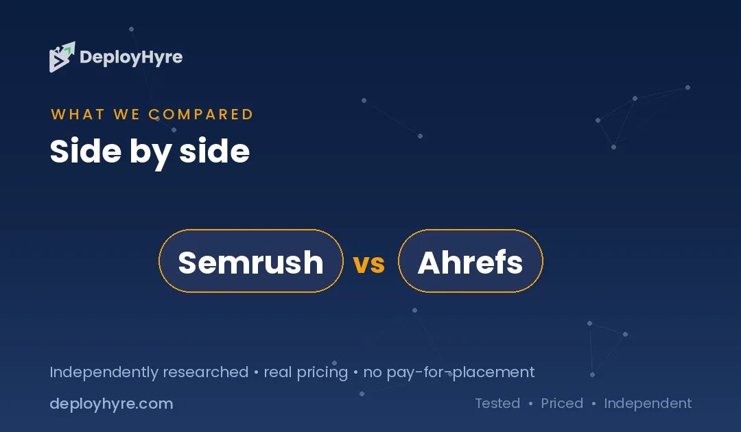 Tools Compared — Semrush vs Ahrefs tools compared semrush vs ahrefs
