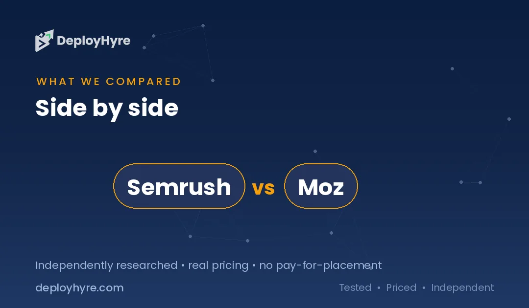 tools compared semrush vs moz