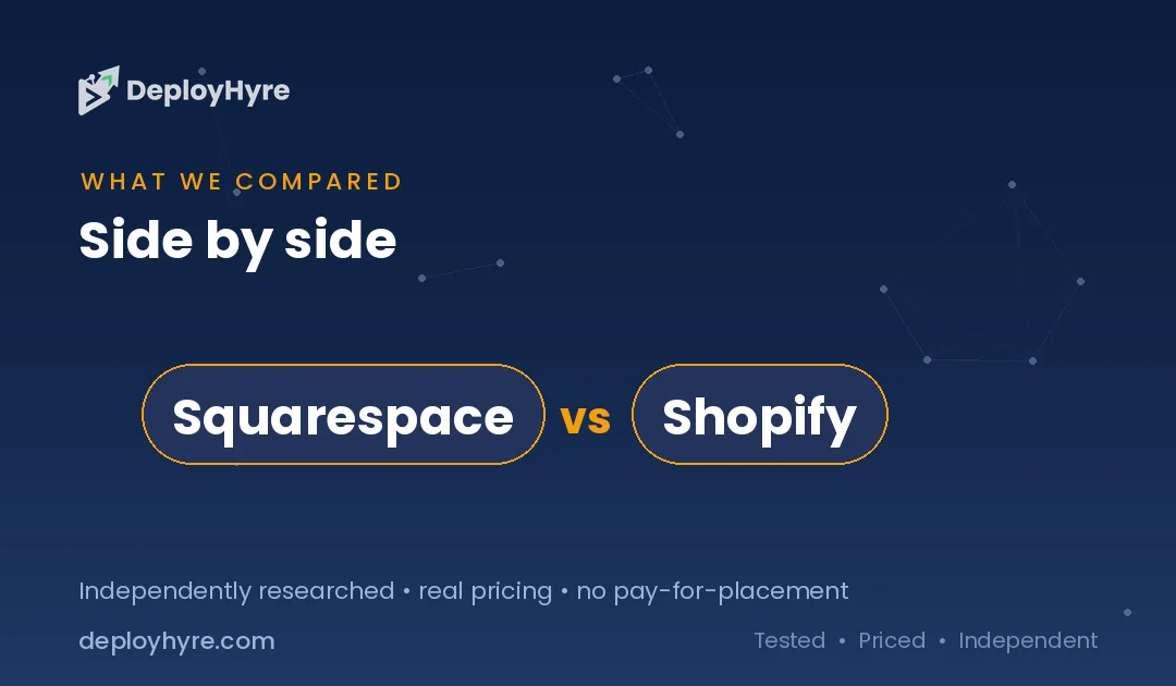 tools compared squarespace vs shopify