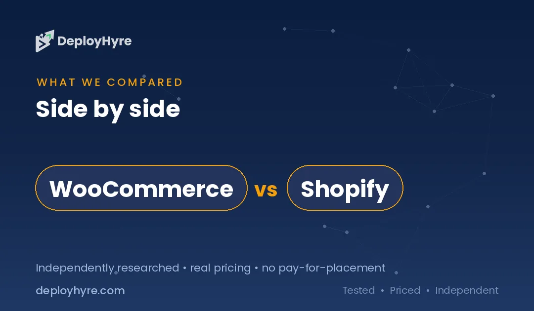 tools compared woocommerce vs shopify