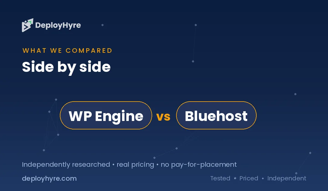 tools compared wp engine vs bluehost