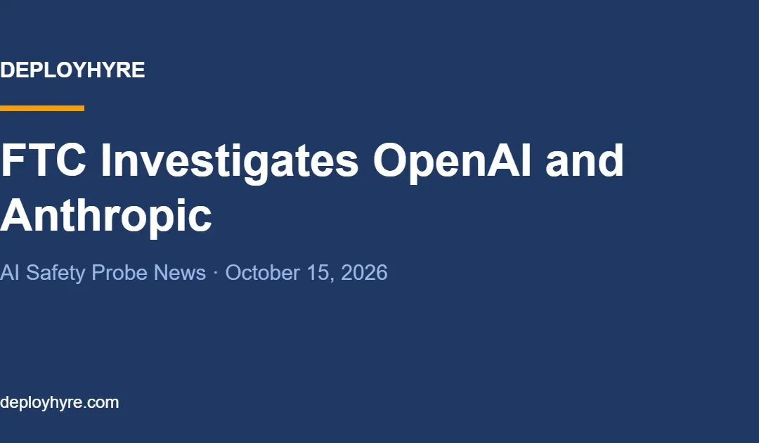 FTC Investigates OpenAI and Anthropic: AI Safety Probe News (October 15, 2026)