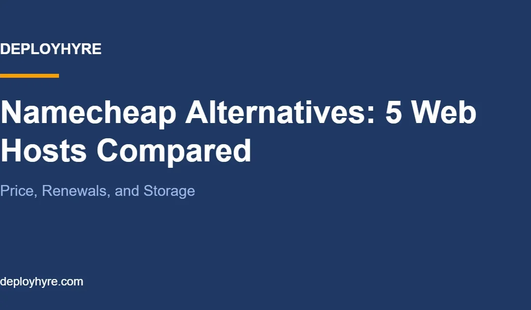 namecheap alternatives web hosting comparison
