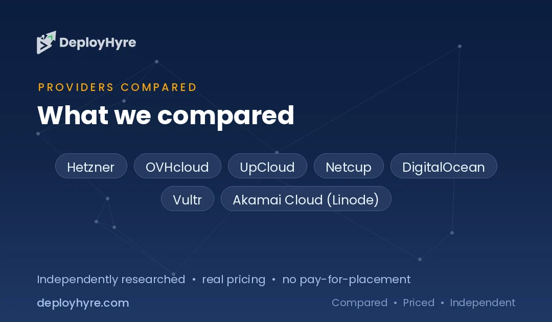 providers compared scaleway alternatives
