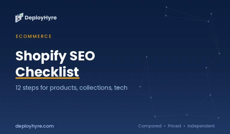 Shopify SEO Checklist 2026: 12 Steps for Product, Collection and Technical SEO